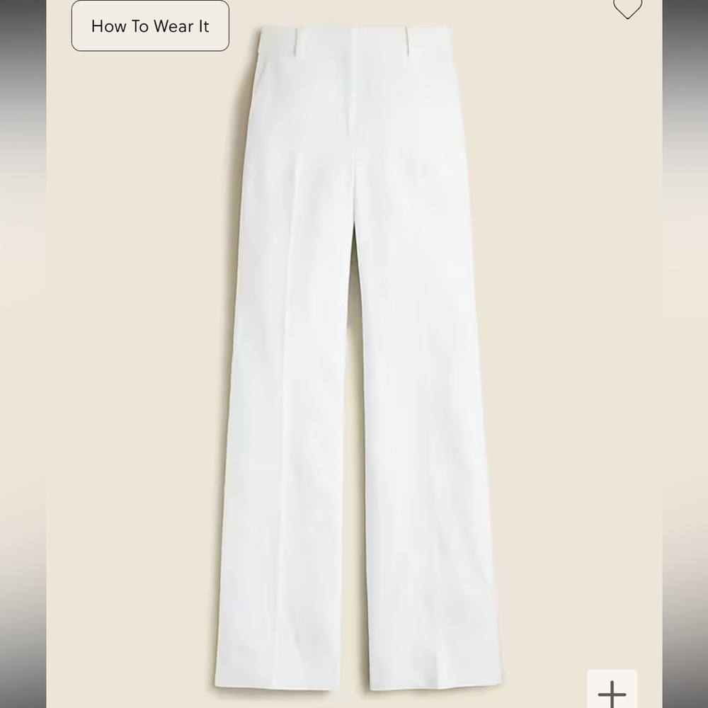 J. Crew Women's White Trousers